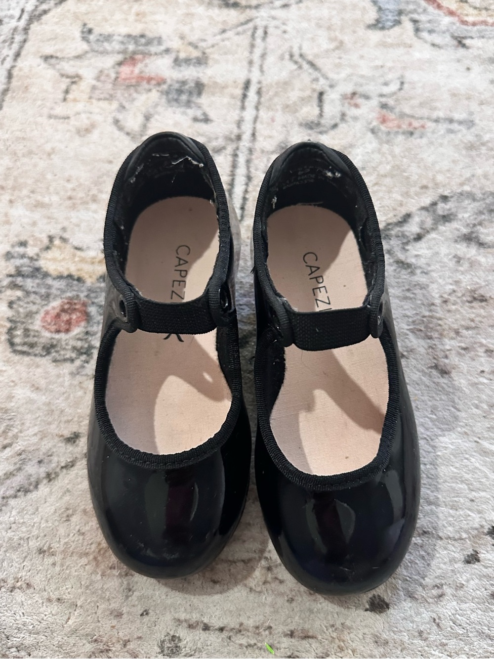 Capezio Girls Black Patent Mary Jane Tap Shoes